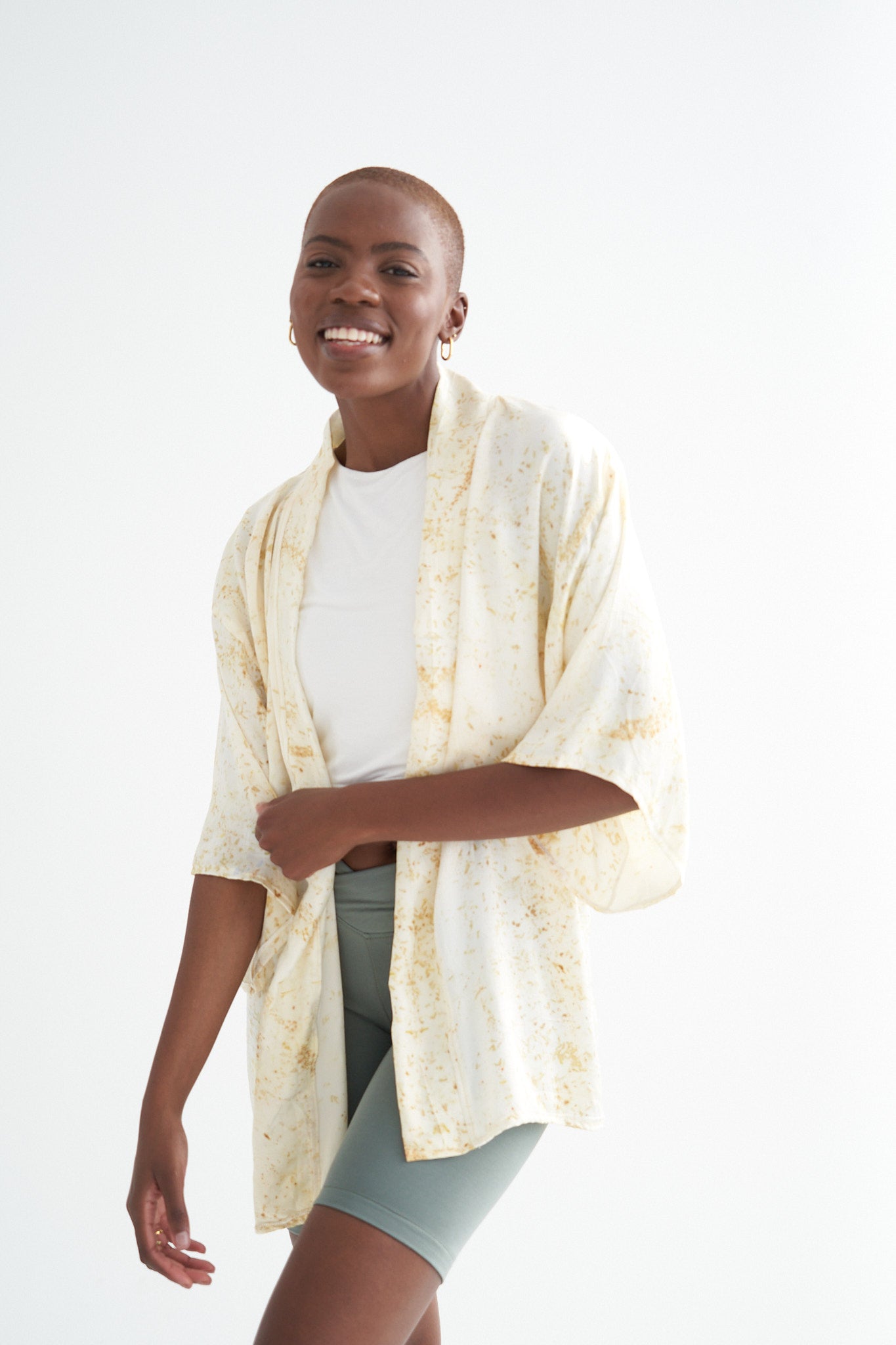 Copy of Eco-printed Silk Kimono -Medium