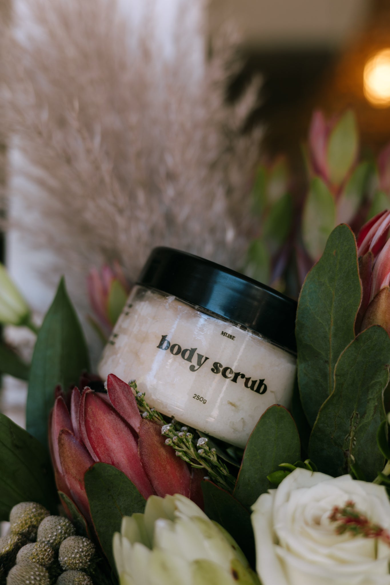 I Care Pack  - Local Flowers Bunch + Muse Body Scrub