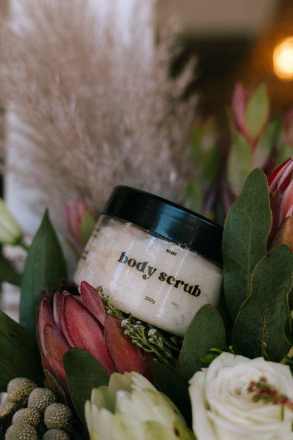 I Care Pack  - Local Flowers Bunch + Muse Body Scrub