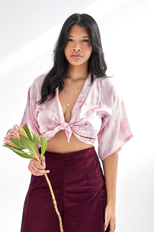 Eco-printed Silk Kimono -Baby