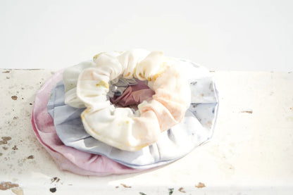 Eco-printed Silk Scrunchies